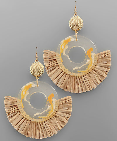 Raffia Sunburst Earrings