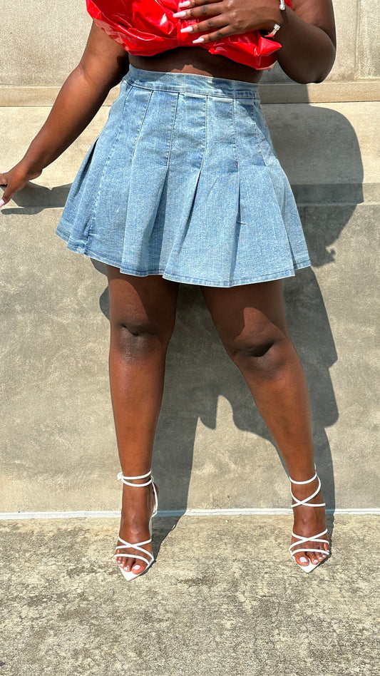 Good Gal Denim Skirt