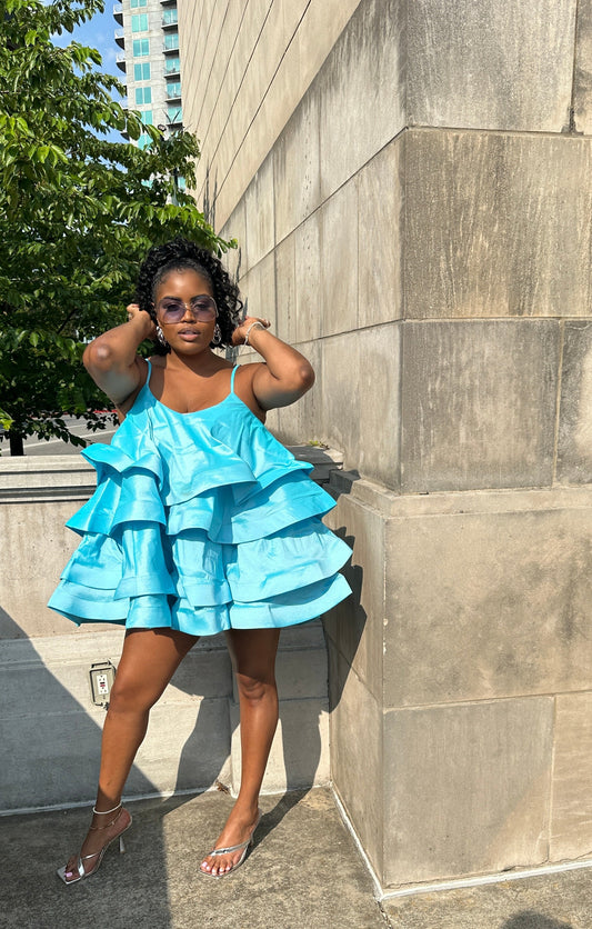 ZEE’s blues Ruffle Dress