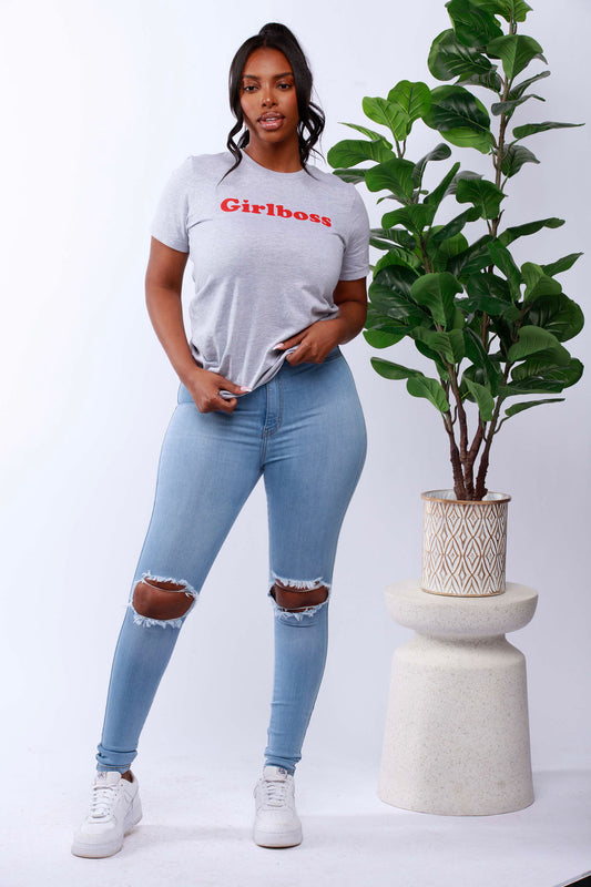 ''Girlboss'' - Printed Short-Sleeve T-Shirt