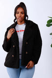 Fashion Long-Sleeve Sherpa Coat