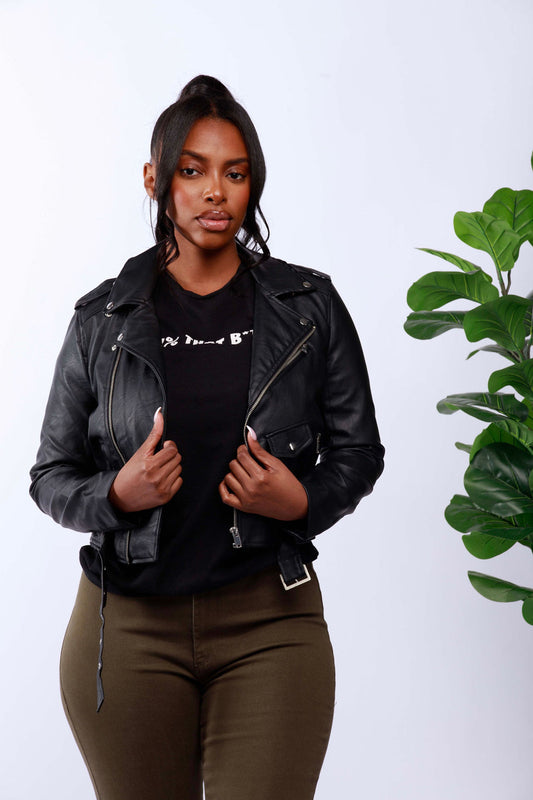 Faux Leather Moto Jacket