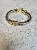 Two Tone Buckle Clip Bracelet