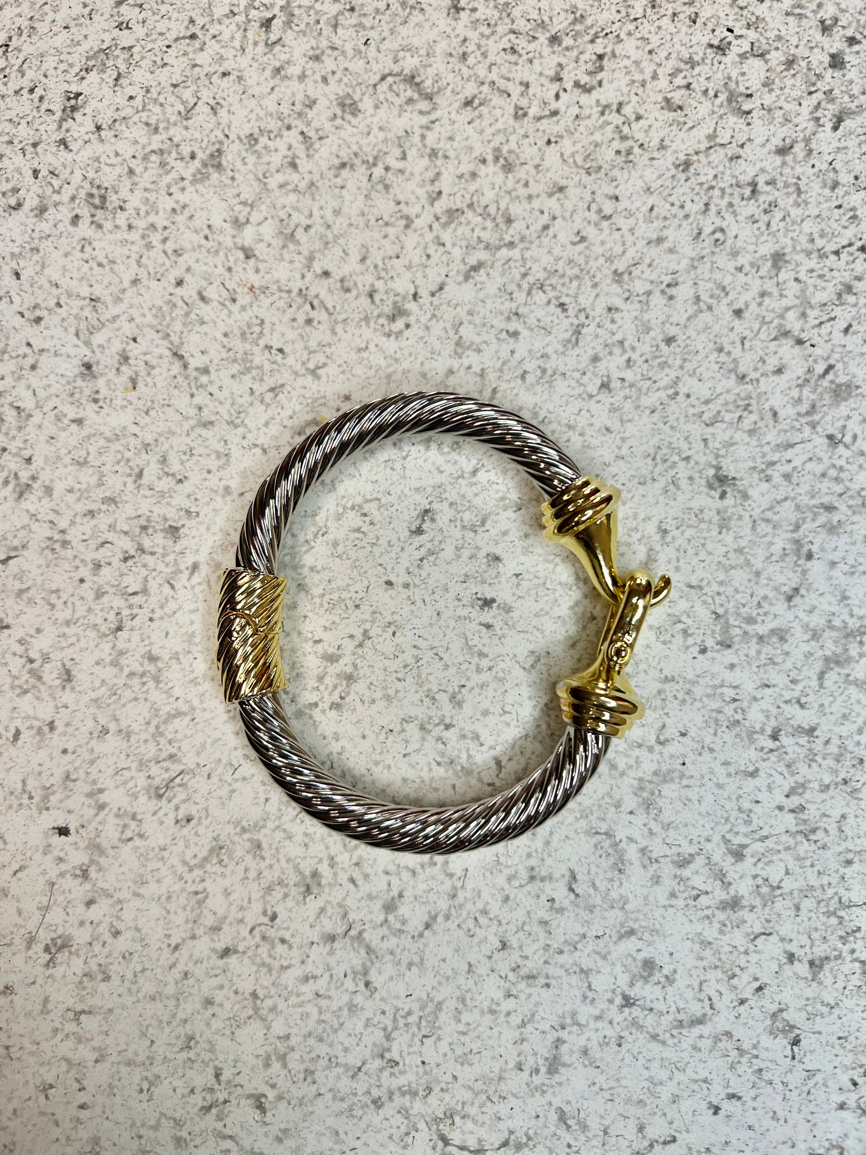 Two Tone Buckle Clip Bracelet