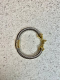 Two Tone Buckle Clip Bracelet