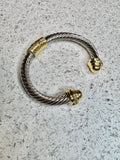 Two-Tone Cable Cuff Braclet