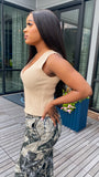 Reb V-Neck Tank (Nude)