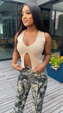 Reb V-Neck Tank (Nude)