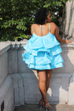 ZEE’s blues Ruffle Dress