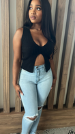 Reb V-Neck Tank (Black)
