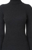 Solid Turtleneck Long-Sleeve Sweater