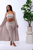 Bandeau Top, Leggings and Cardigan Set