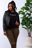 Faux Leather Moto Jacket