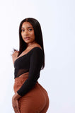 Solid Irregular Bodysuit