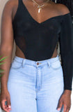 Solid Irregular Bodysuit