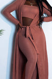 Bandeau Top, Leggings and Cardigan Set